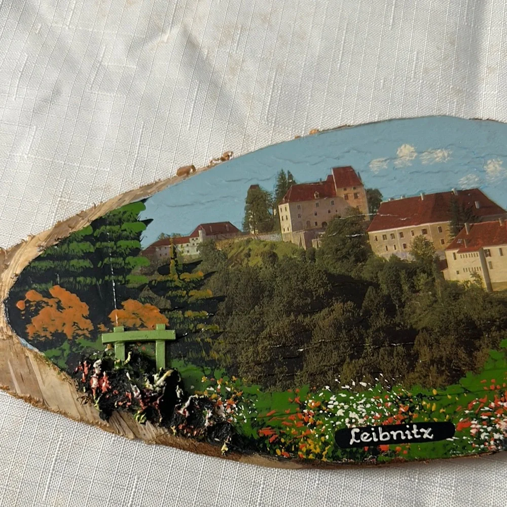 Leibnitz, Germany wood plaque Souvenir Zum Schloss German